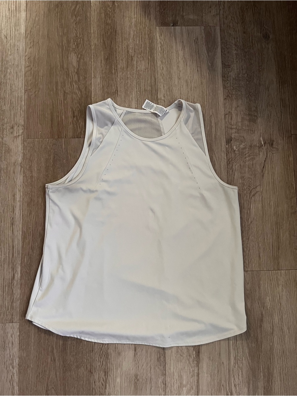 Women's White Sleeveless Performance Tank Top